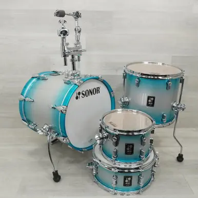 Used Sonor AQ2 Safari Drum Shell Kit Aqua Silver Burst Premium