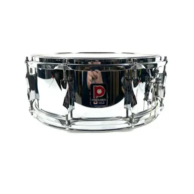 Affordable Used Premier CHROME OVER STEEL 5.5X14 Metal Snare Drum 14"