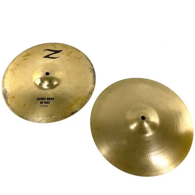 Cheap Used Zildjian 13 K/Z DYNO BEAT HI HATS Vintage Hi Hat Cymbals 13"