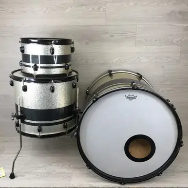 Used Gretsch CATALINA CLUB 3PC SHELLS 12/16/22 Drum Shell Kit Silver Finish Fast Shipping