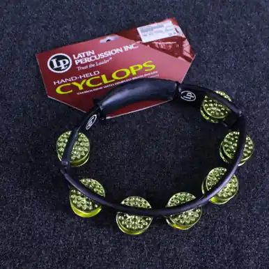 Premium Used Latin Percussion - LP HAND HELD CYCLOPS TAMBOURINE Hand Percussion