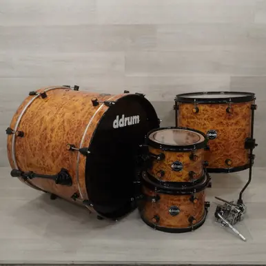 Used ddrum 4-piece Reflex Mappa Burl Alder Drum Kit - Natural - Local Pickup Only Next Day Delivery