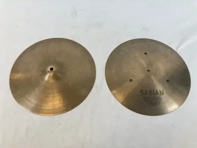 In Demand Used Sabian Vintage 15" Flat Hats HH Cymbals