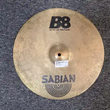 Place Order Used Sabian 16 B8 CRASH Crash Cymbal 16"