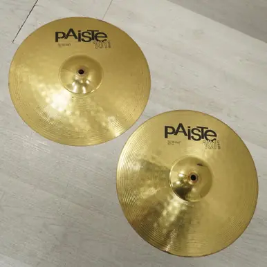 Price Drop Used Paiste 14" 101 Brass Hi Hat Cymbal Pair