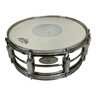 Used Pearl CUSTOM ALLOY SENSITONE STEEL Metal Snare Drum 14" Factory Price
