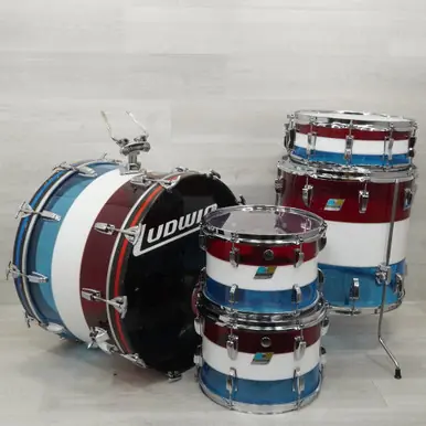 Direct From Factory Used Ludwig 5pc Bicentennial Vistalite Vintage Drum Shells