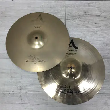 Sale Used Zildjian A CUSTOM 14 HI HATS PAIR Hi Hat Cymbals 14"