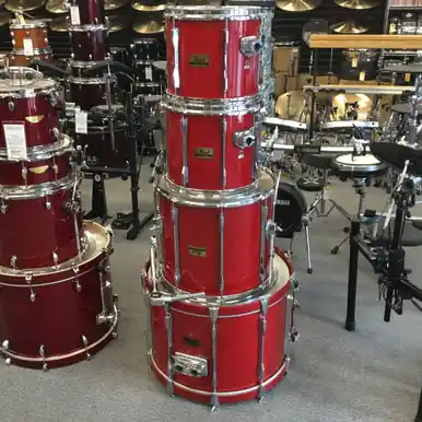 Top Pick Used Pearl ALL BIRCH LACQUER 4 PIECE SHELL KIT Drum Shell Kit Red