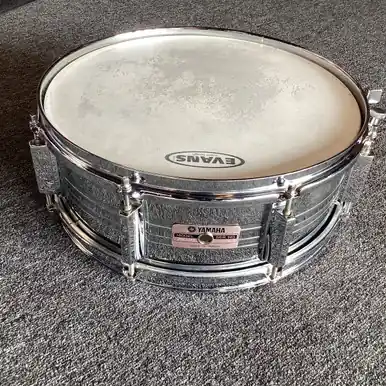 Used Yamaha 5X14 METAL SNARE Vintage Metal Snare Drum 14" Certified