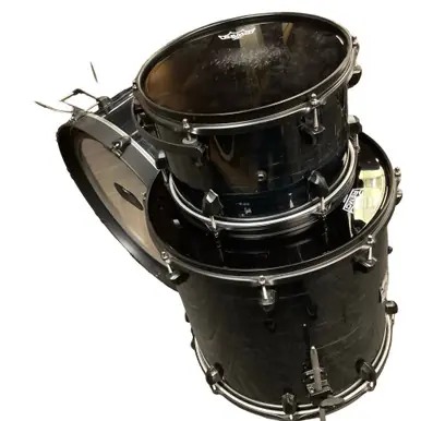 Used SJC Custom NAVAGATOR 3PC W/ DRUMM SEEKER BAGS Drum Shell Kit Custom Graphics 22" Kick Drum Instant Buy