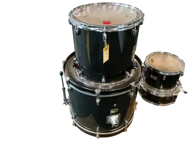 Used Yamaha 4PC STAGE CUSTOM SHELLS Drum Shell Kit Black New Release