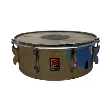 Used Premier STEEL SNARE DRUM 14X5.5 AS-IS PARTS ONLY Single Drum 14" In Demand