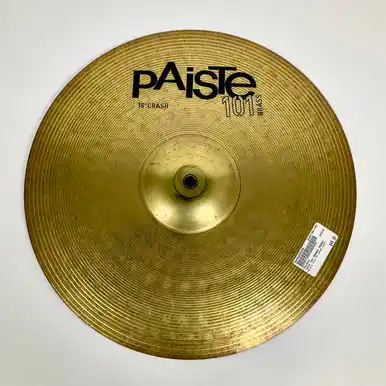 Used Paiste 16IN 101 Brass Crash Cymbal Free Shipping