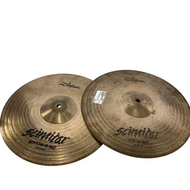 Mega Sale Used Zildjian 14IN SCIMITAR HH PAIR Hi Hat Cymbals 14"