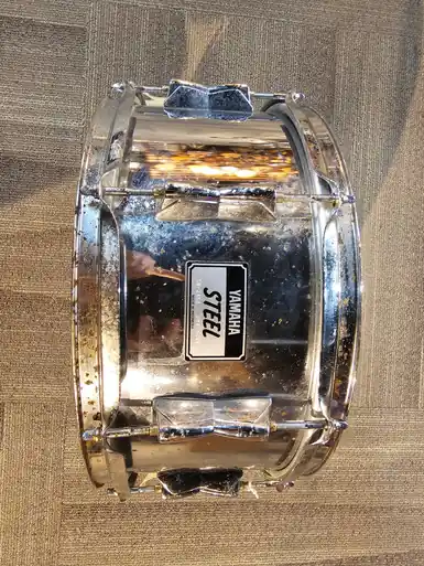 Free Returns Used Yamaha 14 INCH STEEL SNARE DRUM Metal Snare Drum 14"