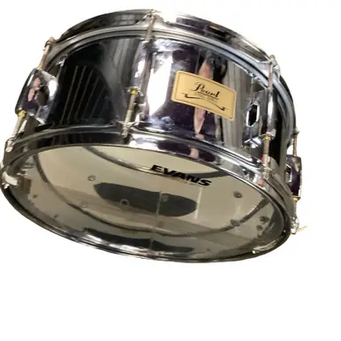 Used Pearl 14X6 STEEL SHELL Metal Snare Drum 14" Bargain