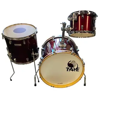 Used Taye ROCKPRO 3-PIECE DRUM KIT Drum Kit Red 20" Kick Drum High Quality