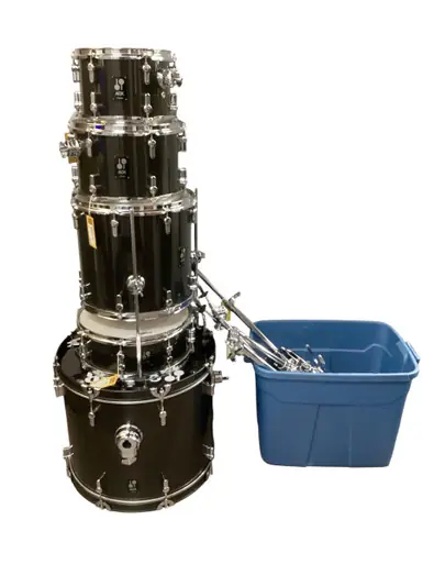 While Supplies Last Used Sonor AQX STUDIO 5 PIECE DRUM KIT W/HARDWARE Drum Shells and Hardware Black