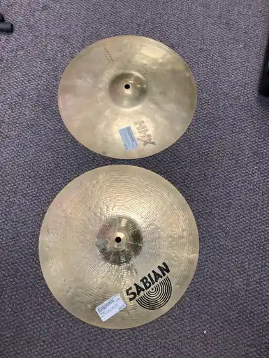 Free Delivery Used Sabian 14 HHX EVOLUTION HATS Hi Hat Cymbals 14"