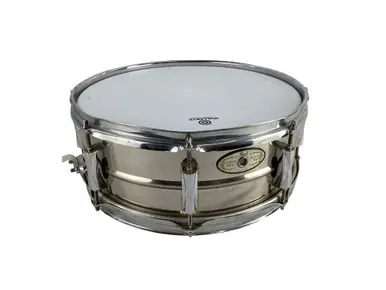 Used Pearl CUSTOM ALLOY SENSITONE STEEL SNARE 14X5 Metal Snare Drum 14" Trending