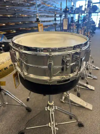 Used Ludwig 14X5 SUPRAPHONIC 1966 Vintage Metal Snare Drum 14" Secure Checkout
