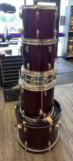 Used Pacific 5PC MAPLE SHELL KIT -AS IS- Drum Shell Kit Red Don’t Miss Out