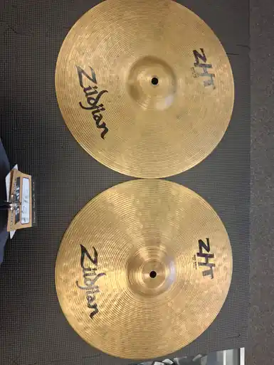 Used Zildjian 14 ZHT HI HATS Hi Hat Cymbals 14" Hassle-Free Returns