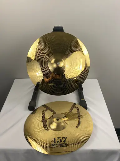 Used Wuhan 457 HEAVY METAL 14 IN HI HATS Hi Hat Cymbals 14" Big Sale