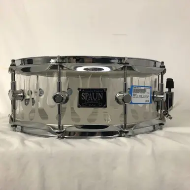 Used Spaun ACRYLIC SNARE WHITE FLAME Snare Drum 14" Buy Online
