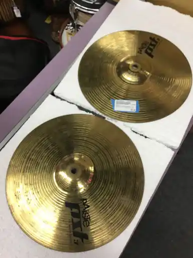 Used Paiste PST3 13 INCH HIHATS Hi Hat Cymbals 13" Limited Edition