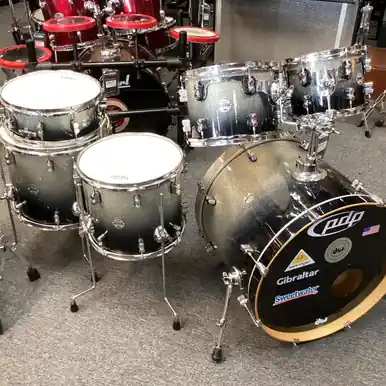 Used PDP CONCEPT MAPLE 6 PIECE Drum Shell Kit Silver Burst Sale