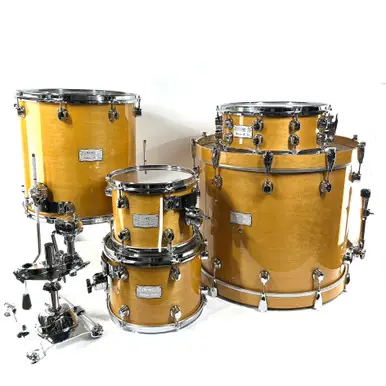 Free Shipping Used Mapex SATURN SERIES 5PC Drum Shell Kit Amber
