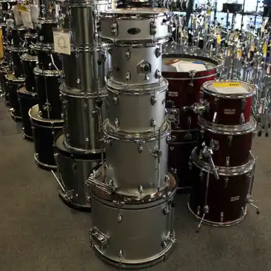Best Price Used Orbitone 5 PIECE DRUM KIT Drum Shell Kit Silver/Gray