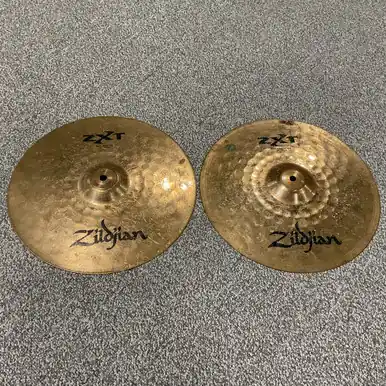 Luxury Used ZILDJIAN ZXT 14" ROCK HI HATS