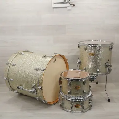 Used Ludwig 4pc Centennial Drum Shell Kit Silver Sparkle Bulk Order