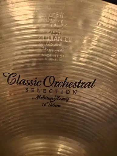One Day Deal Used Zildjian CLASSIC ORCHESTRAL 16 INCH Cymbal 16"