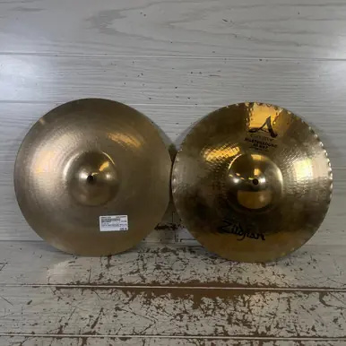 Used Zildjian 13IN A MASTERSOUND BRILLIANT HI HATS Hi Hat Cymbals 13" Don’t Miss Out