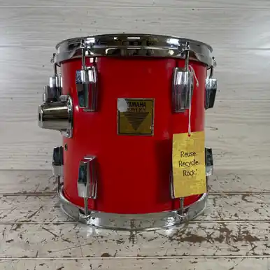Direct From Factory Used Yamaha 10IN POWER V RACK TOM Rack Tom Red 10"