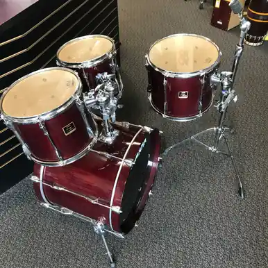 Used Yamaha STAGE CUSTOM 10/12/14/22 W MOUNTING HW Drum Shell Kit Red Deal
