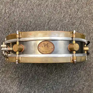 Handmade Used A & F Drum Company RUDE BOY SNARE Metal Snare Drum 13"