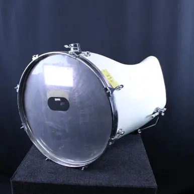 Used STACCATO 20X22 BASS DRUM Vintage Kick Drum White 20" Kick Drum Money Back Guarantee