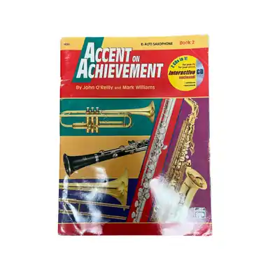 Limited Edition Used Alfreds ACCENT ON ACHIEVEMENT E FLAT ALTO Music Books and Videos