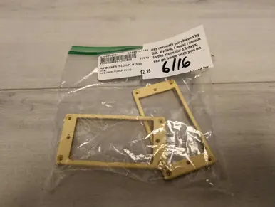 Final Sale Used HUMBUCKER BEZEL SET OF 2 CREAM Accessories - Guitars