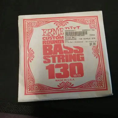 Fast Shipping Used Ernie Ball ROUNDWOUND .130 SINGLE STRING Accessories - Guitar Strings