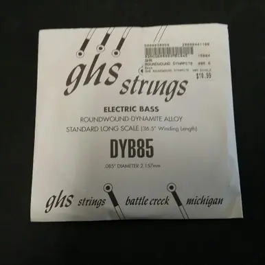Used GHS ROUNDWOUND DYNAMITE .085 SINGLE STRING Accessories - Guitar Strings Best Seller