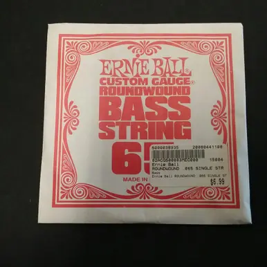 Fresh Stock Used Ernie Ball ROUNDWOUND .065 SINGLE STRING Accessories - Guitar Strings