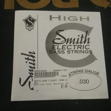 No Minimum Order Used *Other Brand SMITH HIGH C ELECT. BASS SINGLE .030 Accessories - Guitar Strings