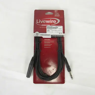 Flash Sale Used Live Wire UNBAL. 1/4IN MALE-1/4IN FEMALE 10FT Accessories - Pro Sound