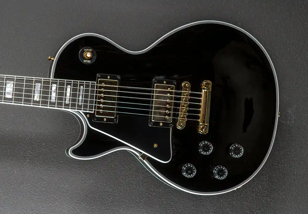 Handmade Les Paul Custom w/Ebony Fingerboard Gloss Left Hand - Ebony– Dave's Guitar Shop